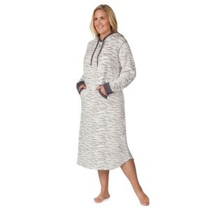 Super Comfy Cuddl Duds Fleece Hooded Sleepshirt